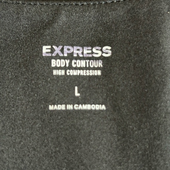 Express Body Contour High Compression Square Neck Long Sleeve Tee - Picture 3 of 4